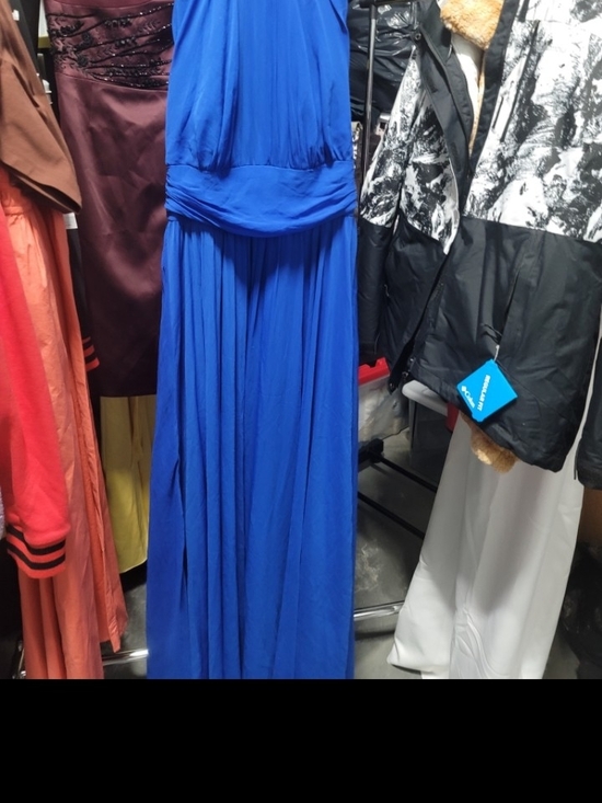 Mishka Dresses & Skirts - Mishka Royal Blue Maxi Dress with Draped Waist Sz4